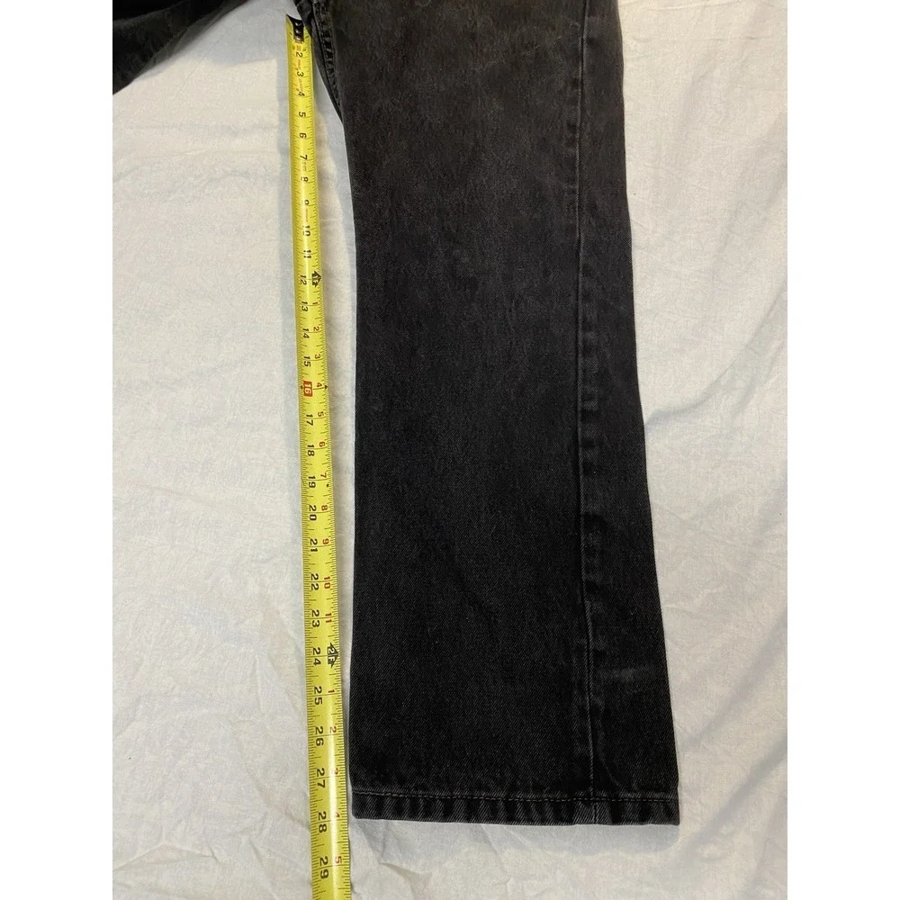 Levi's 505 Jeans Mens 36x30 Black Gray Straight Leg Denim Faded Wash